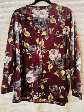 Herschel Supply Company Maroon and Cream Knit Top size L